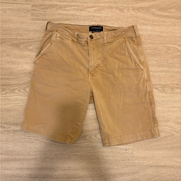 American Eagle Men’s Next Level Flex Tan Shorts | US 31 | Flat Front style - Picture 2 of 5
